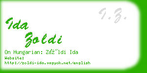 ida zoldi business card